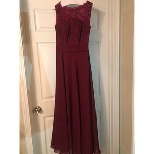 Burgundy Bridesmaid Dress